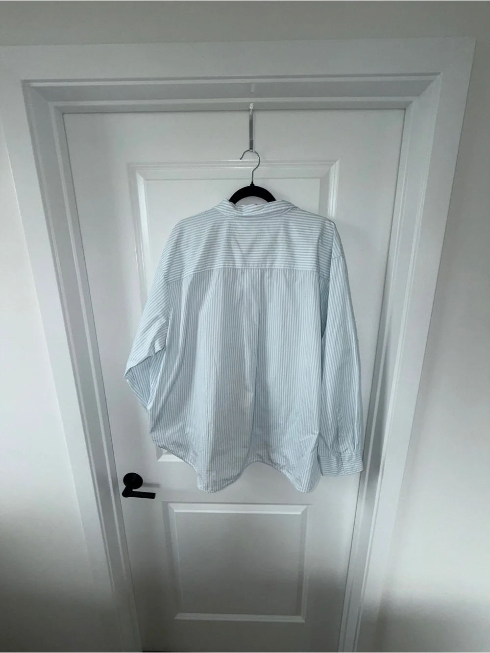 SPANX Women’s Poplin Oversized Blue & White Striped Button Down | 2XL | NWT - Picture 5 of 5